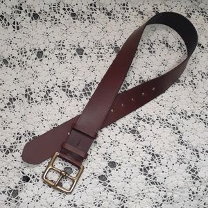 J. Crew Italiam Leather belt, brass buckle